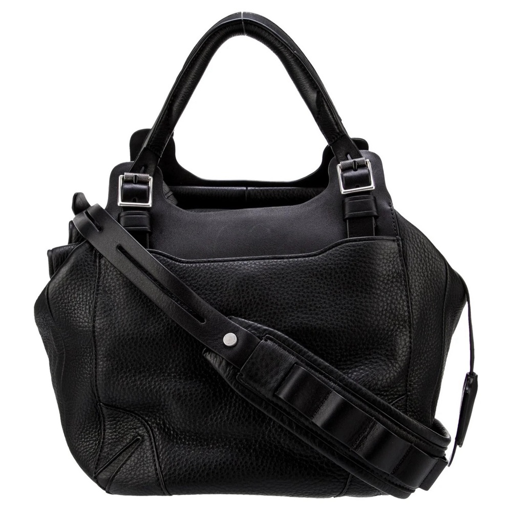 * Rag & Bone Top Handle Bag
* Black Leather
* Gunmetal & Tonal Hardware
